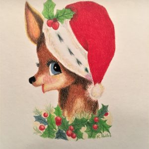 Santa Deer 8×10